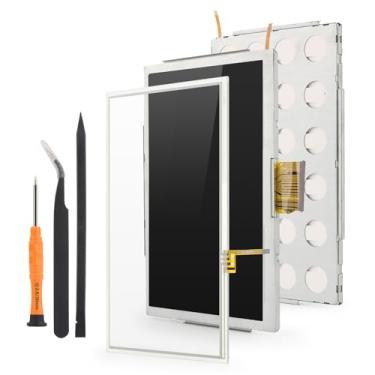 Imagem de Substituição de tela para Nintendo Wii U Gamepad para Wii U Gamepad Display LCD Touch Screen Digitalizador Substituição com ferramentas (preto)