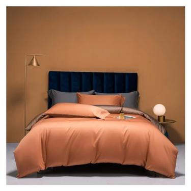 Imagem de Roupa de cama 100% algodão, solteiro, Queen, King, conjunto de lençol de cima e capa de edredom (P Queen)