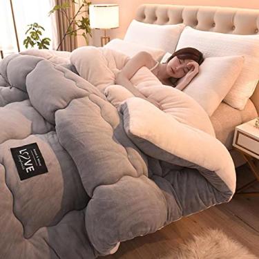 Imagem de Cobertor, único, tecido de lã, macio ao toque, antiestático, grosso, suave e macio, liso, cobertor de pele, cobertor de inverno, 200*230*E, cobertor elegante, para casa, casa, futon de inverno