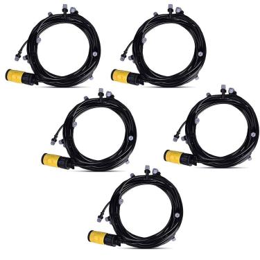 Imagem de Mangueira Nevoa Climatizadora Kit 5 Uni Sistema Irrigacao 10 Metros Jardim Grama Quintal