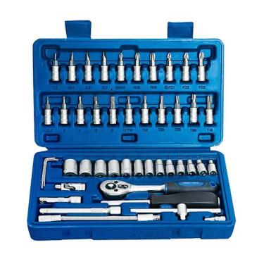 Imagem de Jogo de Soquetes 1/4" 46 peças R010122 - Riosul Tools