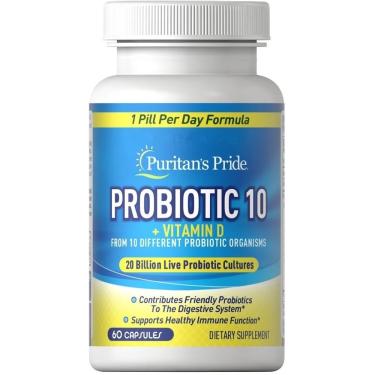 Imagem de PROBIOTIC 10 COM VITAMINA D3 60 CÁPS. P. PRIDE