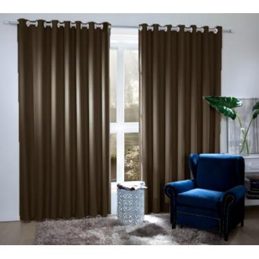 Imagem de Cortina Blackout 4,00 x 2,60m, 2 Partes com 24 Ilhoses, Bloqueia até 80% da Luz, Reduz Calor e Protege dos Raios UV, Lavável em Máquina – MC Cortinas