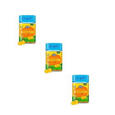 Imagem de Kit 3 Fini Vitamina C Kids Sabor Laranja 3x60 Gomas Dr Good-Unissex