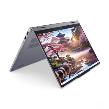 Imagem de Lenovo IdeaPad 5 2 em 1 com processador AMD Ryzen AI 7 350, tela sensível ao toque WUXGA IPS de 14 polegadas, memória LPDDR5X de 16 GB, armazenamento de 512 GB, caneta digital, Wi-Fi 7, câmera híbrida
