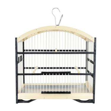 Imagem de Gaiola de fibra de pinho e base de alumínio para pássaros