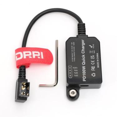 Imagem de DRRI Adaptador de carregamento bidirecional D-Tap para USB-C PD 3.0 de 100 W, carregador rápido para montagem em V, bateria de montagem dourada, câmera Sony A7Siii FX3, smartphone, laptop
