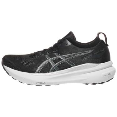 Imagem de ASICS Tênis de corrida feminino Gel-Kayano 31, Preto/prata pura, 9.5 Narrow