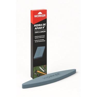 Imagem de Pedra Afiar Amolar Faca Afiador Canoa 9 Polegadas
