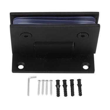 Imagem de Dobradiça de porta de chuveiro de 90 graus, aço inoxidável resistente, dobradiça de porta de vidro sem moldura para gabinete de chuveiro de banheiro de vidro grosso de 8 12mm