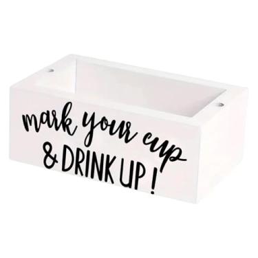 Imagem de YWJLQH Organizador de Armazenamento de Copos, Organizador de Copos de Papel Multiuso para Cafeterias E Salas de Estar, Branco, Tamanho real