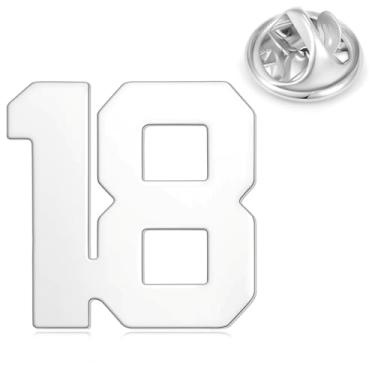 Imagem de HONEY BEAR 1 peça número de dígito masculino feminino 1/4/5/6/9/10/12/18/21/24 um/quatro/cinco/seis/nove alfinetes de lapela colarinho crachá broches para negócios casamento presente de formatura