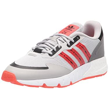 Imagem de adidas Originals Tênis masculino Zx 1k Boost, Cinza/semi-solar vermelho/branco, 10.5