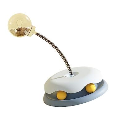 Imagem de Generic Brinquedo do Distribuidor do Deleite Gato, Reduz o Brinquedo Interativo Alimentador Gato Design da Mola Comportamento Destrutivo para o Treinamento (Azul)