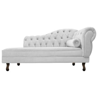 Imagem de Diva Recamier Diana 140cm Lado Esquerdo Suede Branco