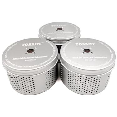 Imagem de Desumidificador seguro para armas, absorventes de umidade, recipiente de gel de sílica TOAAOT 200g para estojo de arma, caixa de ferramentas (3 unidades)