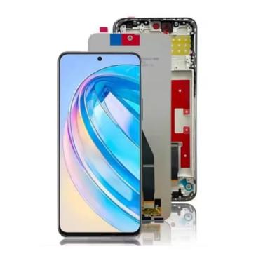 Imagem de Para Huawei Honor 90 Lite CRT-NX1 Tela LCD Touch Screen Digitalizador Assembléia para Honor90 Lite 90 Lite Moldura LCD (com moldura prata)