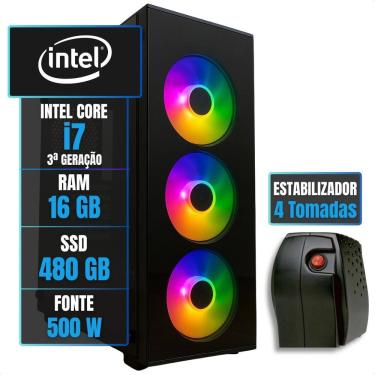 Imagem de Pc Gamer Montado + Estabilizador Computador Intel I5 3°g Ssd - 480 Gb - 16 Gb - Vídeo Integrado