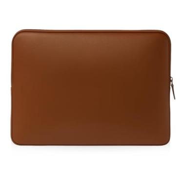 Imagem de Capa de Notebook Couro Legítimo Couro e Cia – Forro Espumado e Zíper Reforçado – Proteção Completa com Estilo – Tamanhos 14", 15,6" e 17" – Preto, Saibro e Marrom Escuro (Saibro, 14'' e 15,6'')