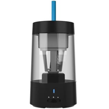 Imagem de Yinhing Apontador de Lápis Elétrico, Apontador de Lápis Automático Recarregável Portátil por 612 Mm, Afiado Rápido, para o Escritório Sala de Aula de Escola Em Casa (Preto)