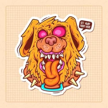 Imagem de Adesivo de Parede Infantil com Animais Fofos e Estilo Kawaii para Quarto e Cadernos 50x50cm