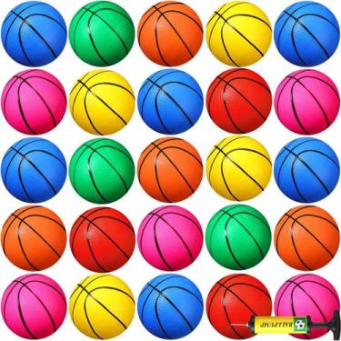 Imagem de Mini bolas de basquete Leitee, 30 peças de 15 cm com bomba, conjunto m