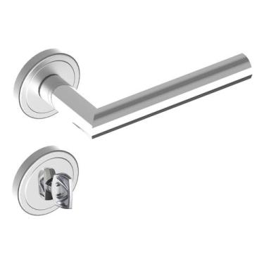 Imagem de Fechadura Banheiro 7cm Roseta Cromado Linie Aliança - Aliança Metalúrg