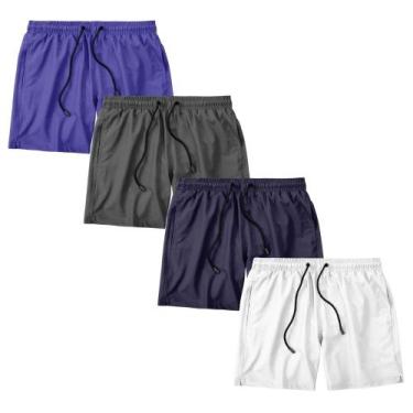 Imagem de Kit 4 Short Masculino Bermuda Praia Academia Treino Esporte - Trendixx