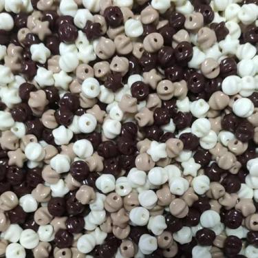 Imagem de 100 peças de contas de estrela cáqui para pulseiras, kit de fabricação de chaveiros faça você mesmo, bonito, exclusivo, colorido, acrílico estético, para fazer joias, pingentes de telefone a granel