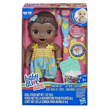 Imagem de Boneca Baby Alive Hasbro Lanchinho Divertido Negra-E5839
