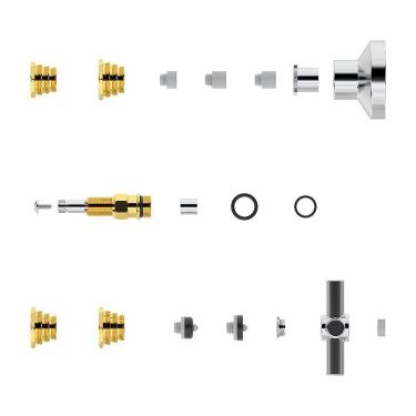 Imagem de Kit Completo De Reparos Para Registros 13 Em 1 Censi Com Acabamento C-37 Cromado Cromado 30054