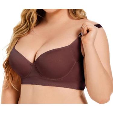 Imagem de Sutiã de algodão Whisper Deep V macio acolchoado com bralette 50B verm