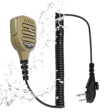 Imagem de Microfone de alto-falante de ombro IP65 à prova d'água para rádios Hytera – compatível com série BD/PD/TC, microfone de lapela durável com áudio claro para uso ao ar livre (bronzeado do deserto)