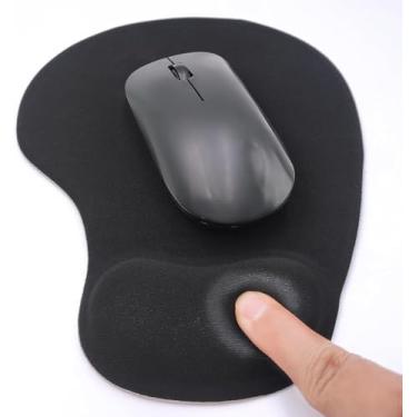 Imagem de Mouse pad ergonômico com descanso de pulso, suporte de pulso de gel, mouse pad para laptop para alívio da dor, mouse pad antiderrapante para escritório e casa (preto)