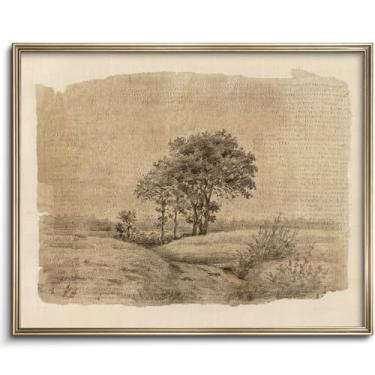 Imagem de Vodefoad Arte de parede vintage com desenho de árvore vintage