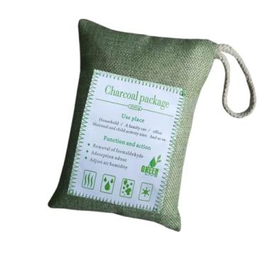 Imagem de Sacola Purificadora de Ar Eliminadora Odores Carvão Bambu Ativado Gases Olorosos Nocivos Indicação Mudança Cor para Casa Nova Carro Móveis Desumidificar Purificar Eficiientemente Ambientalmente Amigáv