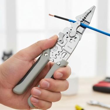 Imagem de Ferramenta multifuncional de descascador de fios, cortador manual e alicate de decapagem, ferramenta manual elétrica de nível industrial para eletricista e reparo doméstico