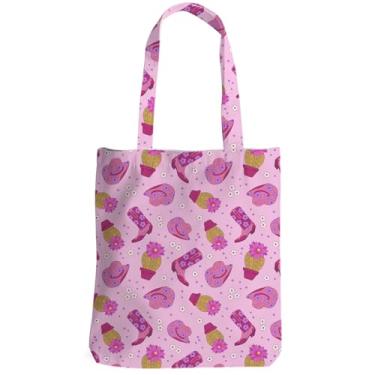 Imagem de XLRSDF Sacola Western Decor para mulheres Western Stuff Presentes para mulheres, sobrinha, reutilizável, compras, compras, compras, compras, compras, compras, Natal,, Chapéu de bota ocidental 257