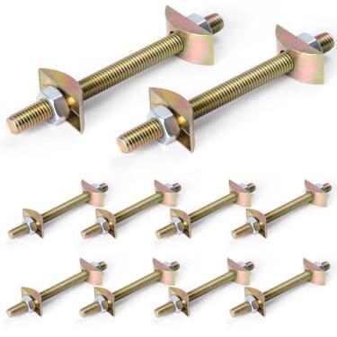 Imagem de Kit de conexão de cama, kit de conectores de junta de aço de liga de bancada, conjuntos de fixadores de açougueiro de móveis, conector de mesa com 10 bloqueadores de bancada, conector de sopro de aço