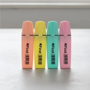 Imagem de Kit 4 Marca Texto Tons Pastel Secagem Rápida para Estudos e Escritório