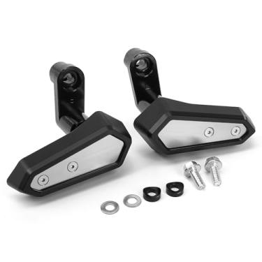 Imagem de Protetor deslizante de quadro de motocicleta prateado compatível com Kawasaki Ninja 500 / Z500 / Z 500 – Almofada de proteção contra colisões, carenagem e proteção de quadro