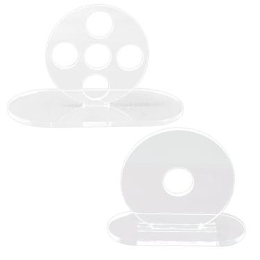 Imagem de Nextpal 2 peças de treinamento de sinuca de bilhar, auxiliares de treinamento de piscina de acrílico de 5 furos e furo único, ferramenta de prática de sinuca para profissionais iniciantes, acessórios