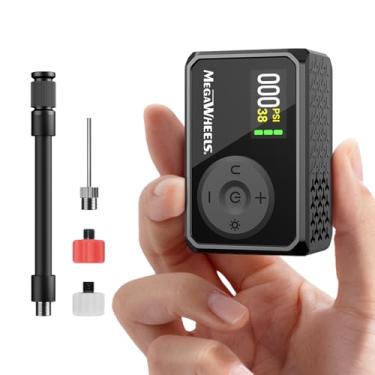 Imagem de Mini bomba de pneu de bicicleta, bomba elétrica de bicicleta 120PSI com válvula Presta e Schrader, bomba portátil para bicicleta de estrada, cidade, montanha e bicicleta elétrica