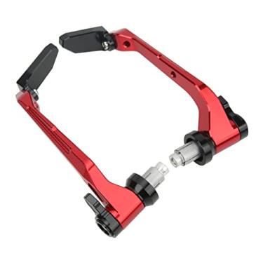 Imagem de Naroote Protetor da Alavanca da Embreagem do Freio do Guiador Anti-envelhecimento Superior Desempenho de Frenagem Protetor de Mão Fácil de Instalar (Vermelho)