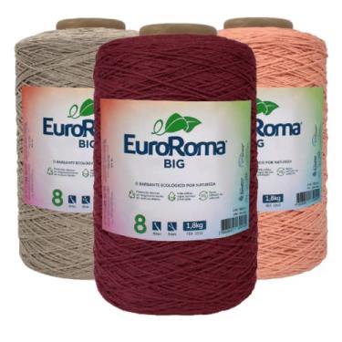 Imagem de Barbante Big Cone Colorido nº8 com 1,8kg EuroRoma - Cor 800 Verde Água Claro