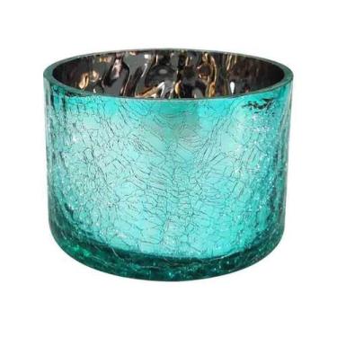 Imagem de Castiçal Vaso De Vidro Azul Fosco 12Cm - Zona Livre