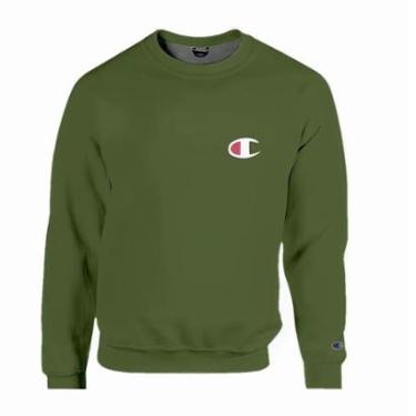 Imagem de Moletom Champion Felpado Gola Careca Logo C Ink Preto-Masculino