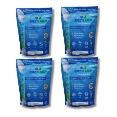 Imagem de 4x Enzilimp Biodegradador P/ Esgoto E Pia 500g Cada