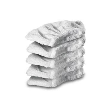 Imagem de 5 Panos de Algodão para Limpadoras a Vapor Karcher Bocal com Cerdas