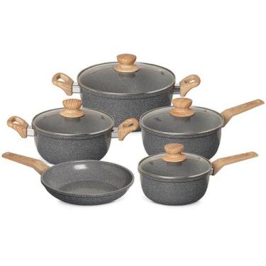 Imagem de Jogo de Panelas Com 5 Peças Oster Marble Life Cerâmico Antia